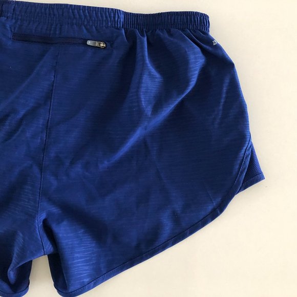 Nike Dri-Fit Print Pattern Running Shorts w/ Liner Drawstring Waist Blue Size M - Picture 5 of 8